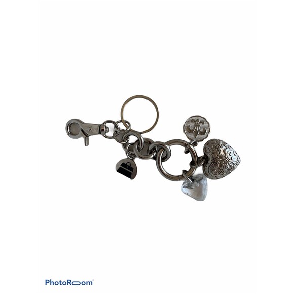KATHY IRELAND Heart / Pendants KEY RING / KEYCHAIN FOB Silver Tone - Picture 1 of 2